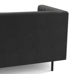 Sofa Samt CEDRIC 3-Sitzer anthrazit