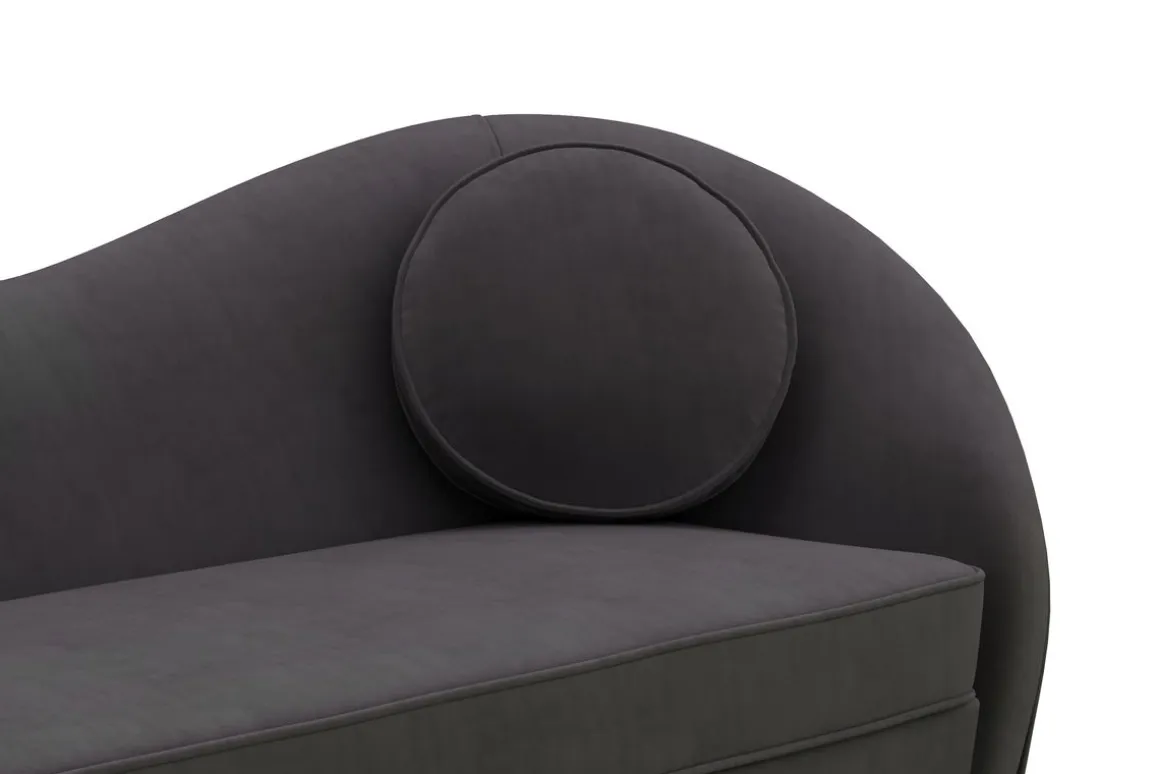 Sofa Samt DAPHNE 2-Sitzer anthrazit