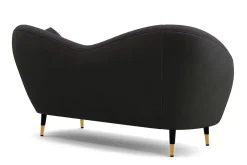 Sofa Samt DAPHNE 2-Sitzer anthrazit