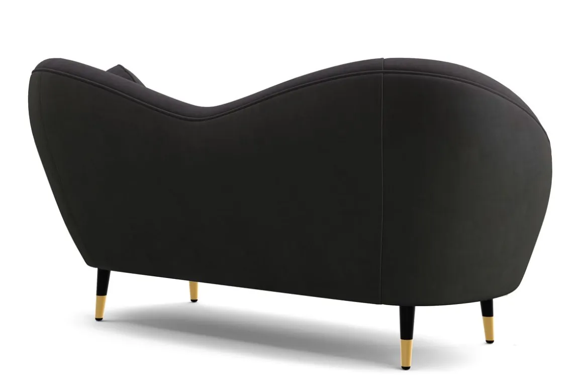 Sofa Samt DAPHNE 2-Sitzer anthrazit