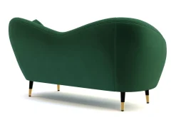 Sofa Samt DAPHNE 2-Sitzer dunkelgrün