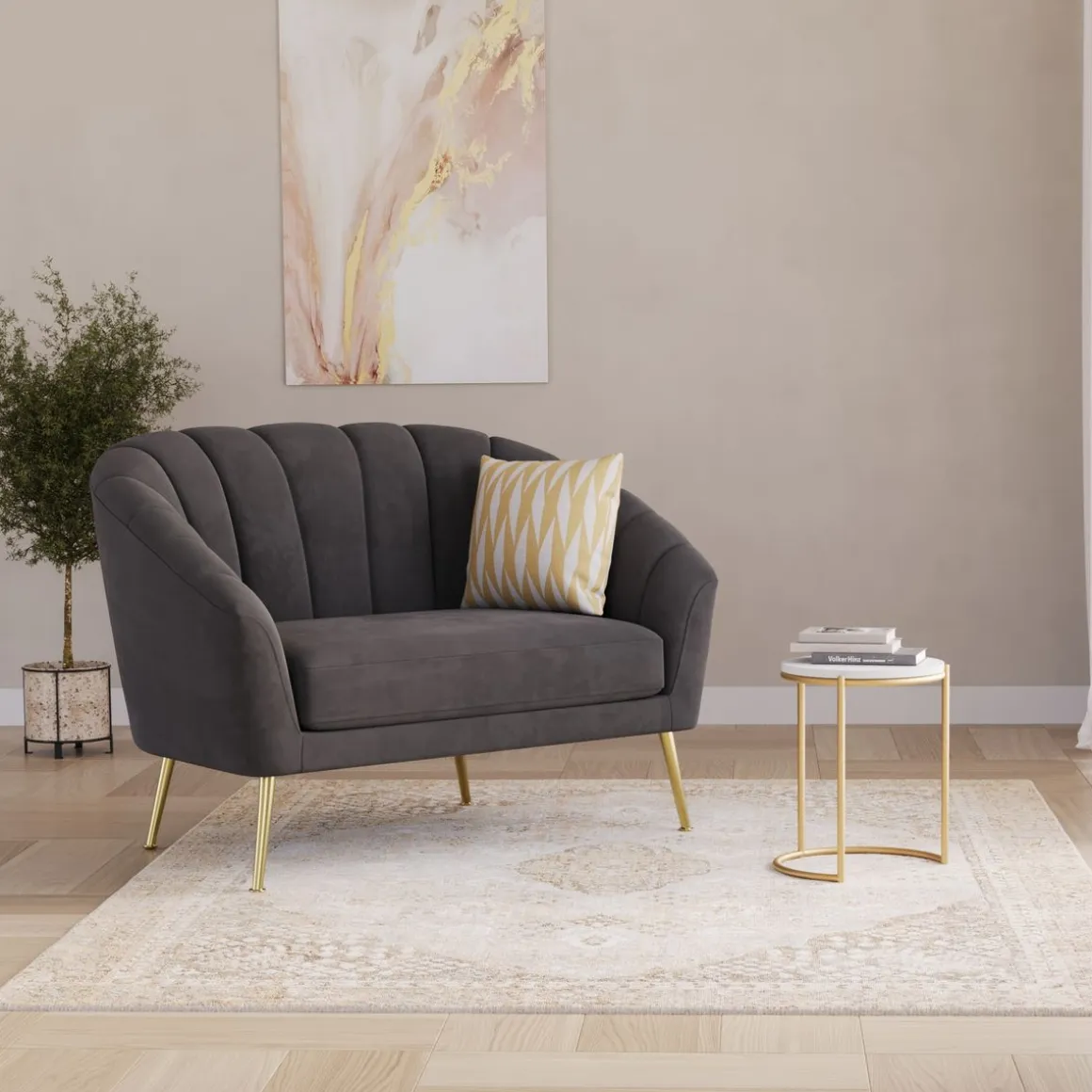 Sofa Samt DARIA anthrazit