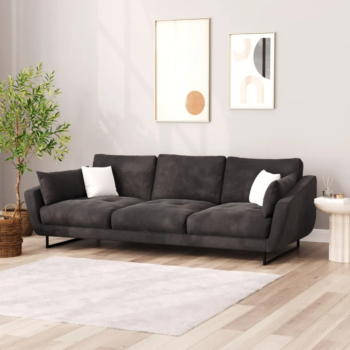 Sofa Samt DIYA anthrazit