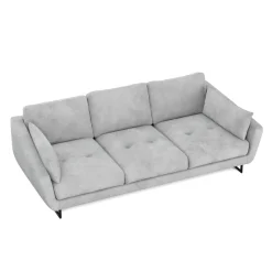 Sofa Samt DIYA hellgrau
