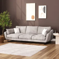 Sofa Samt DIYA hellgrau