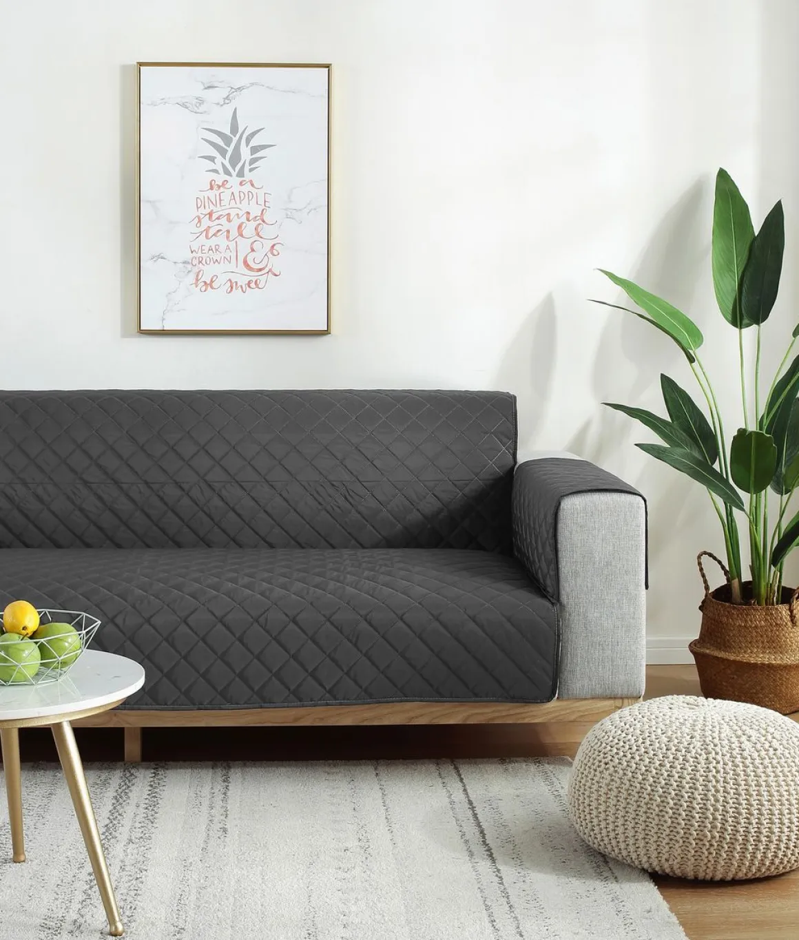 Sofaschoner 3-Sitzer 205 x 280 cm anthrazit
