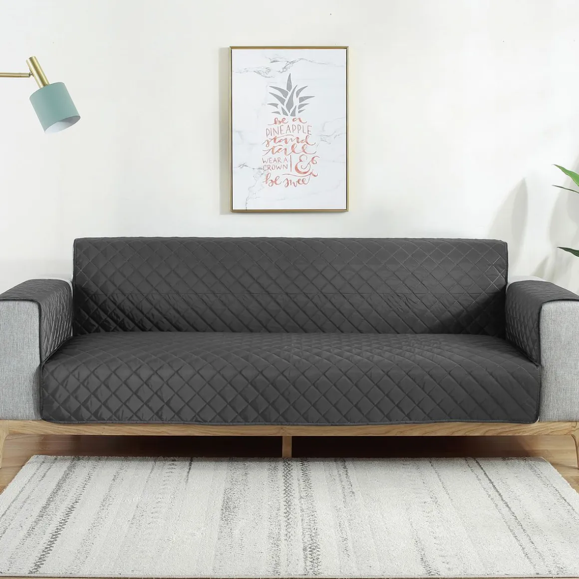 Sofaschoner 3-Sitzer 205 x 280 cm anthrazit