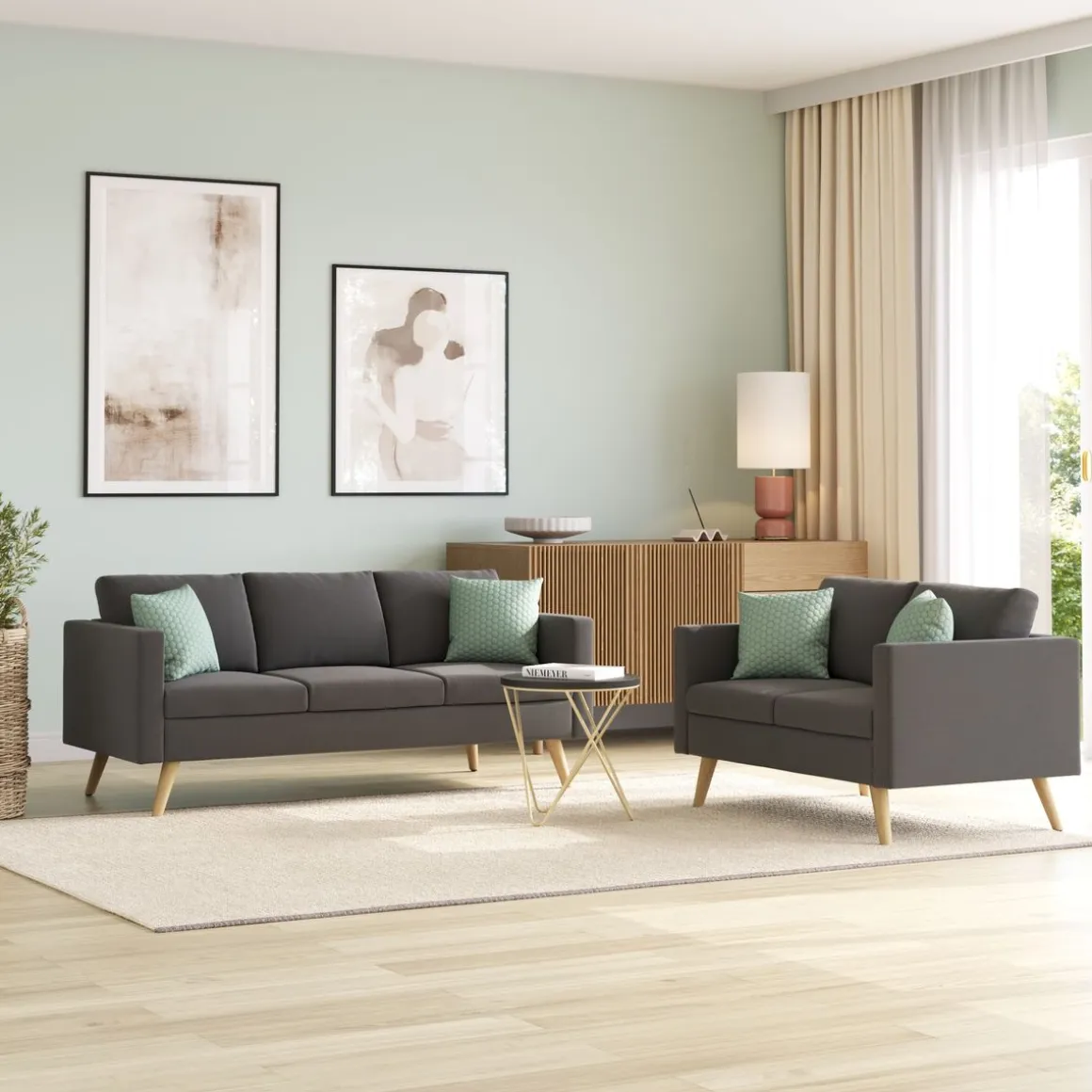 Sofa Set BLAIR anthrazit