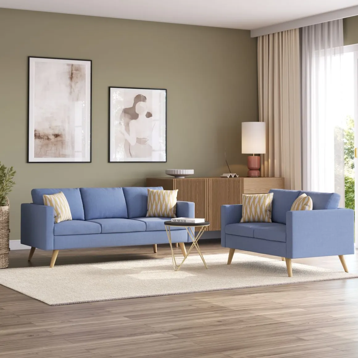 Sofa Set BLAIR blau