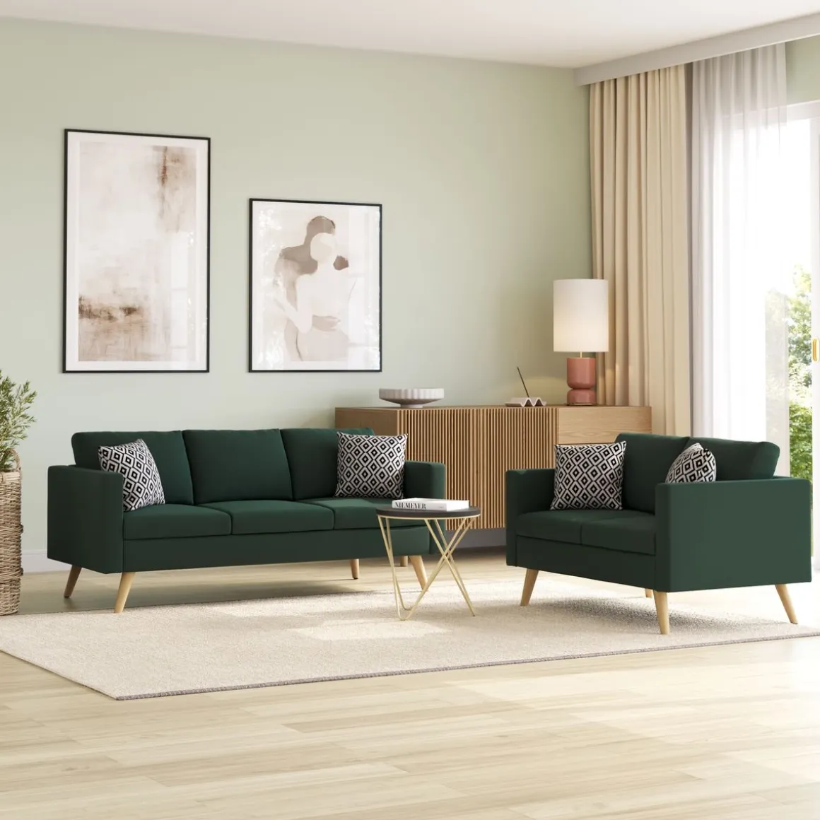 Sofa Set BLAIR dunkelgrün
