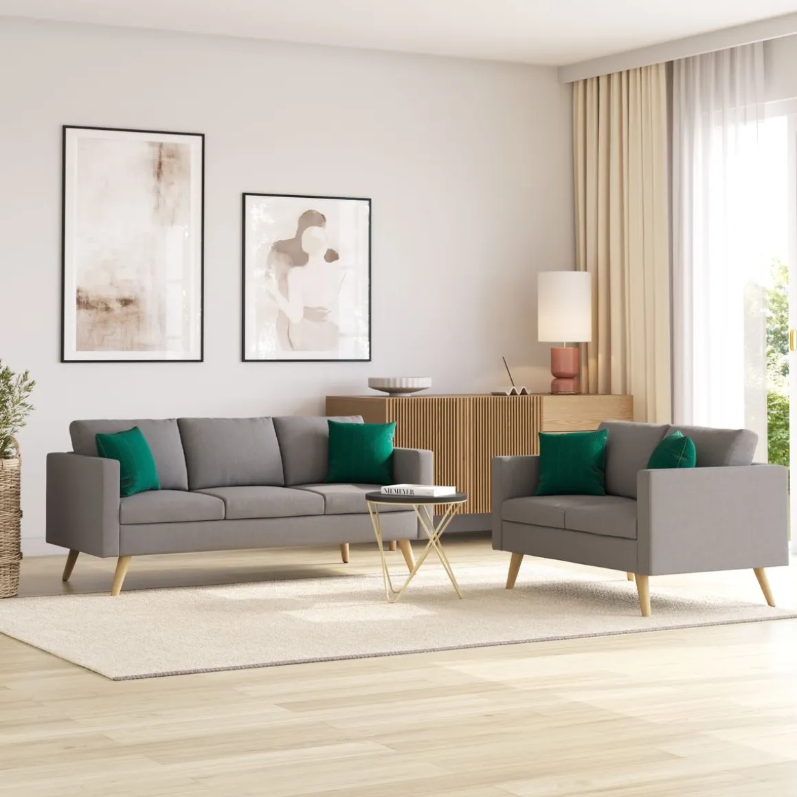 Sofa Set BLAIR grau