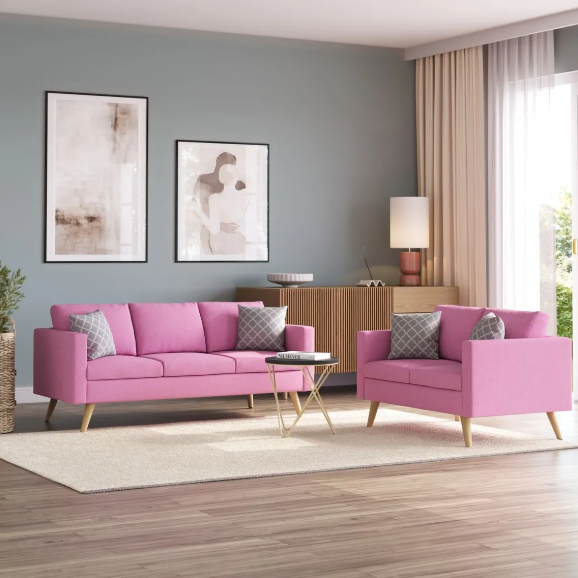 Sofa Set BLAIR pink