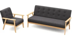 Sofa Set EDDY anthrazit