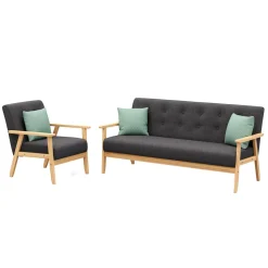 Sofa Set EDDY anthrazit