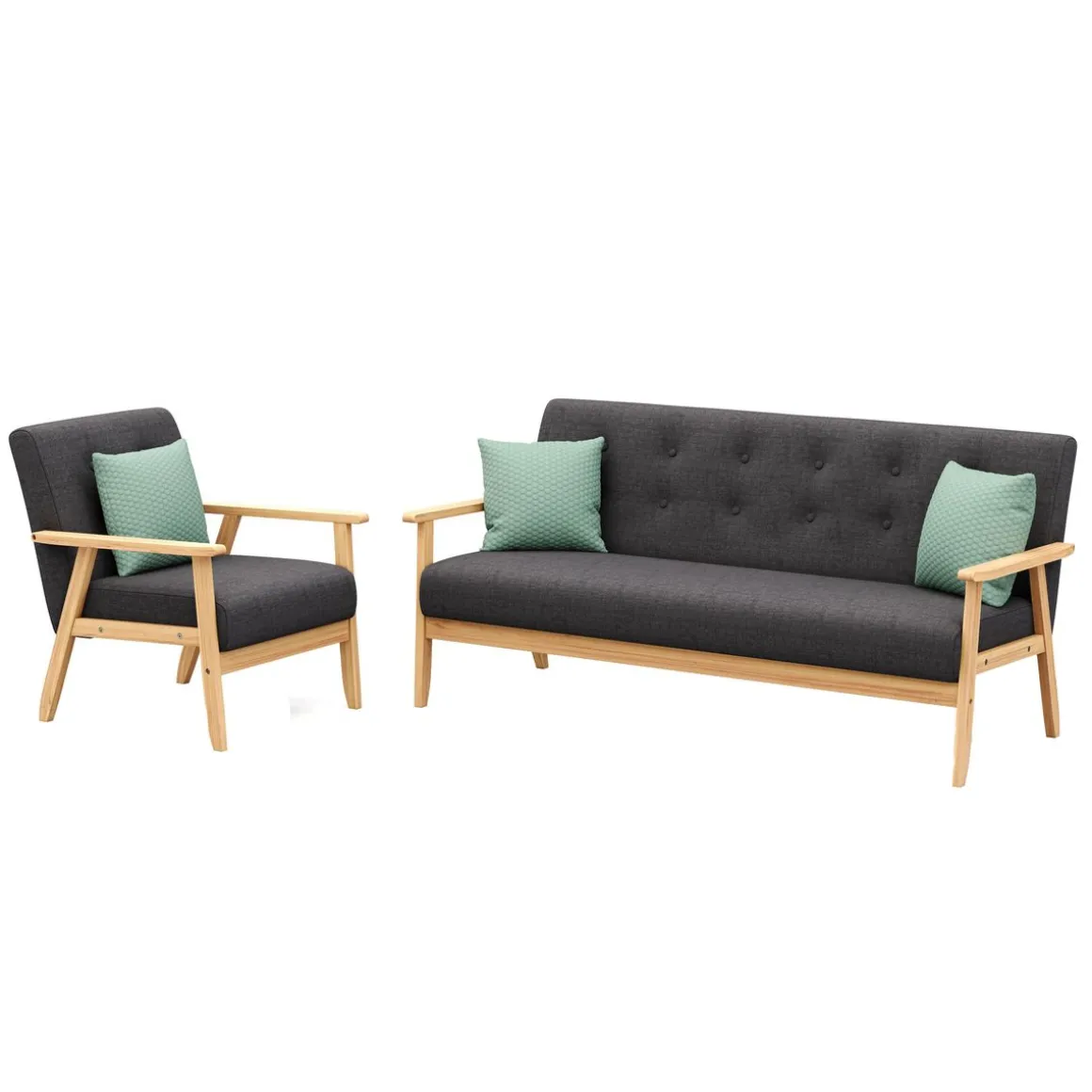 Sofa Set EDDY anthrazit