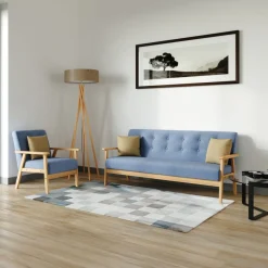 Sofa Set EDDY blau