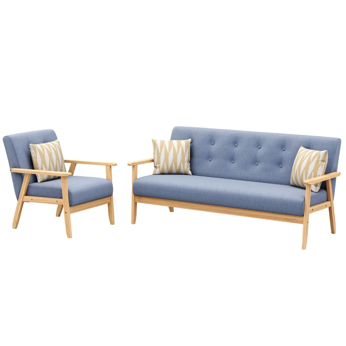 Sofa Set EDDY blau