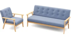 Sofa Set EDDY blau