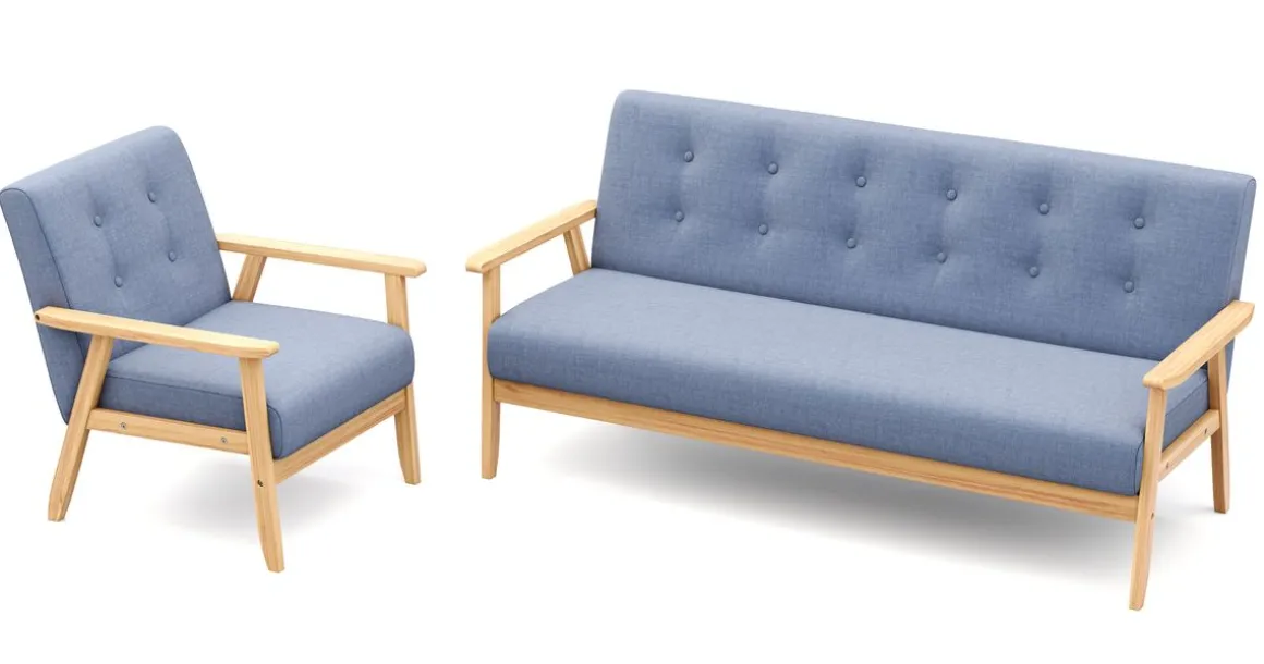 Sofa Set EDDY blau