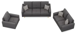 Sofa Set KAILY anthrazit
