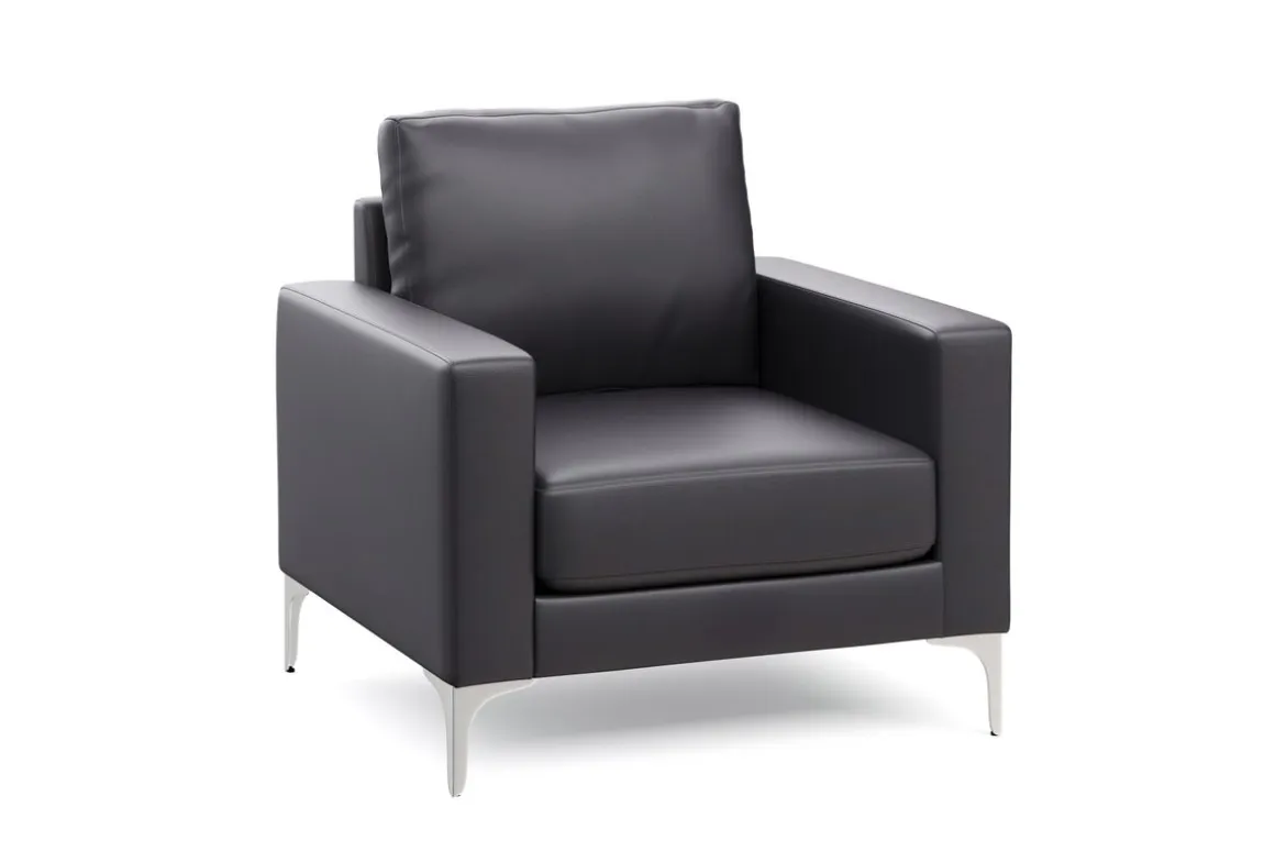 Sofa Set Leder LEX schwarz