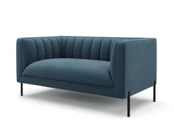Sofa Set Samt ATTILA blau