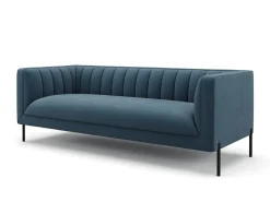 Sofa Set Samt ATTILA blau