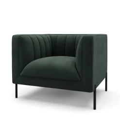 Sofa Set Samt ATTILA dunkelgrün