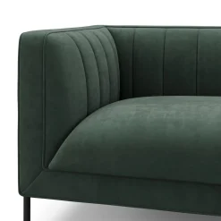 Sofa Set Samt ATTILA dunkelgrün