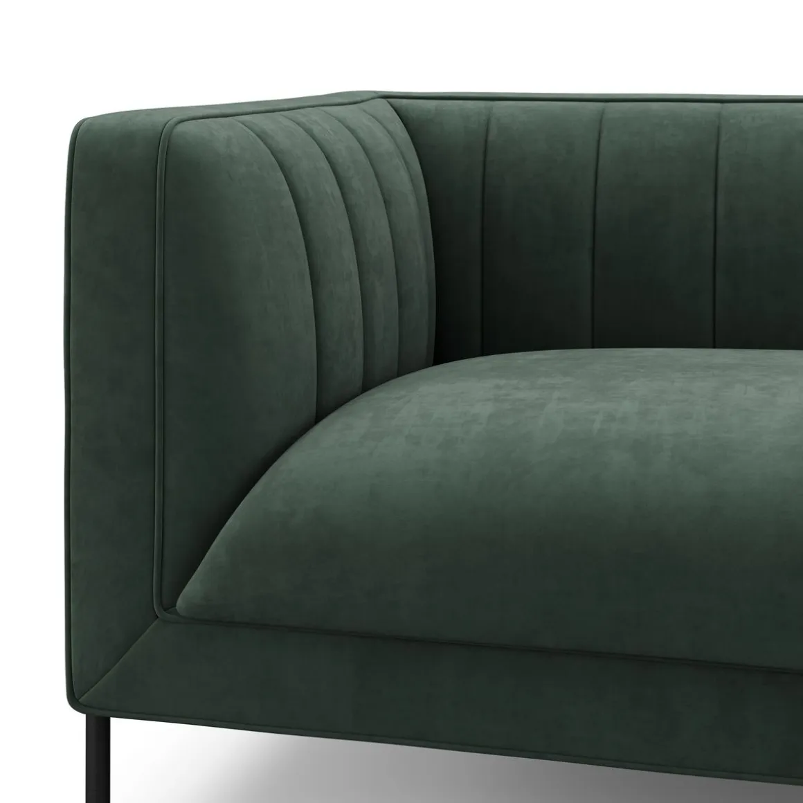 Sofa Set Samt ATTILA dunkelgrün