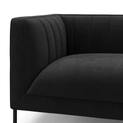 Sofa Set Samt ATTILA schwarz