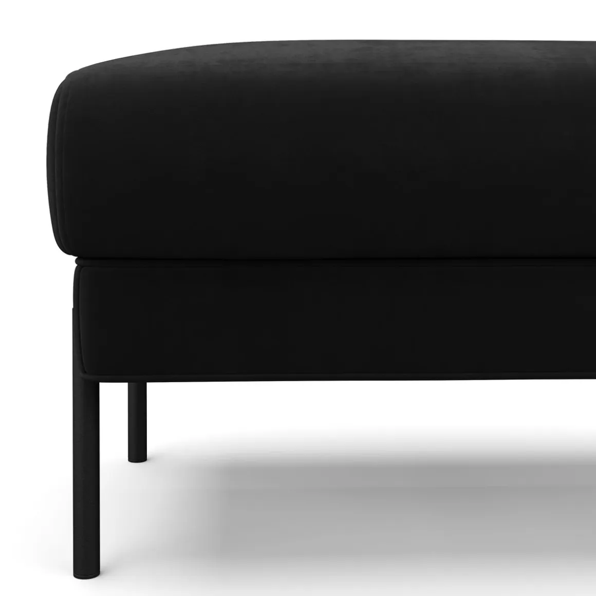 Sofa Set Samt ATTILA schwarz