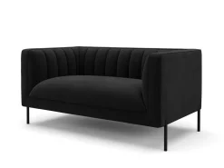 Sofa Set Samt ATTILA schwarz
