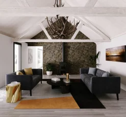 Sofa Set Samt MERLIN anthrazit