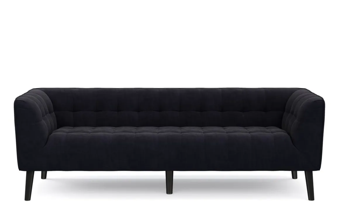 Sofa Set Samt MERLIN anthrazit