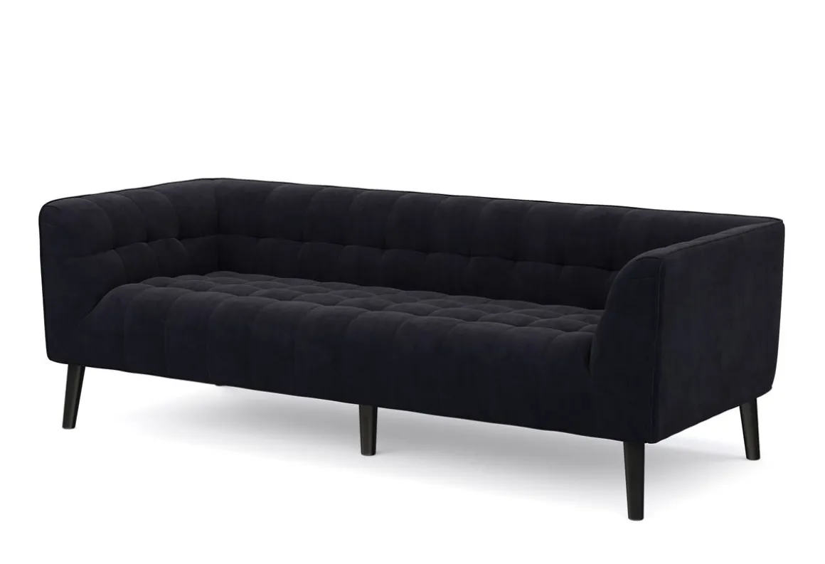Sofa Set Samt MERLIN anthrazit