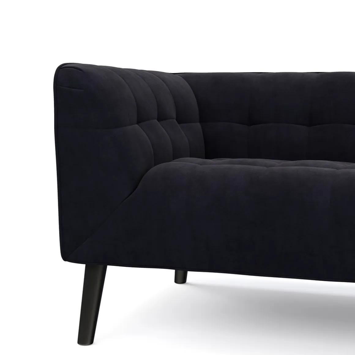 Sofa Set Samt MERLIN anthrazit