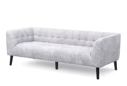 Sofa Set Samt MERLIN grau
