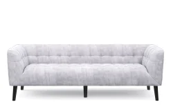 Sofa Set Samt MERLIN grau