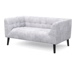 Sofa Set Samt MERLIN grau