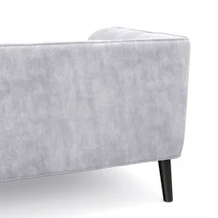 Sofa Set Samt MERLIN grau