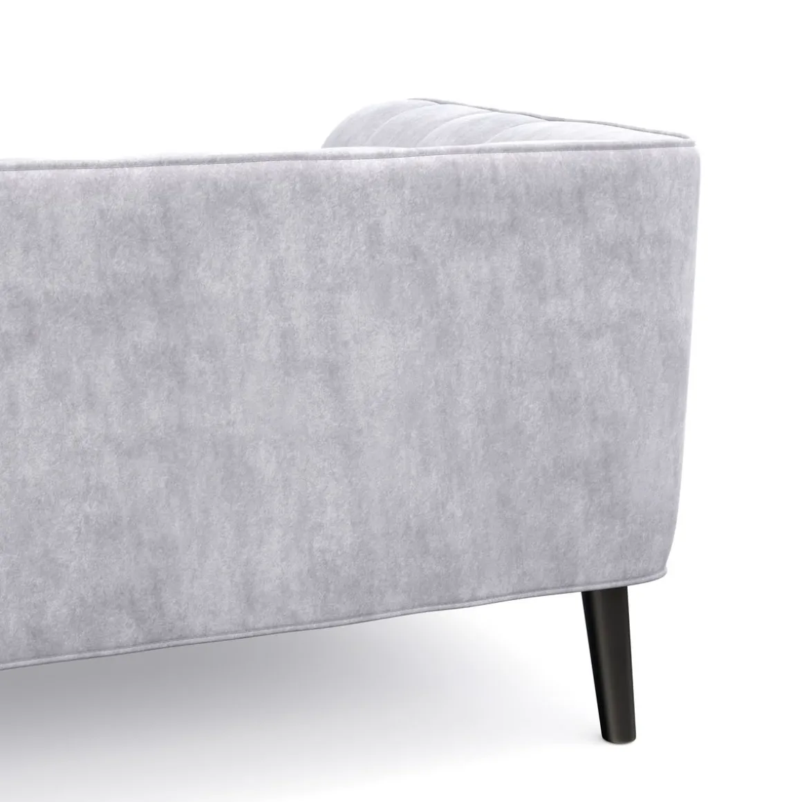 Sofa Set Samt MERLIN grau