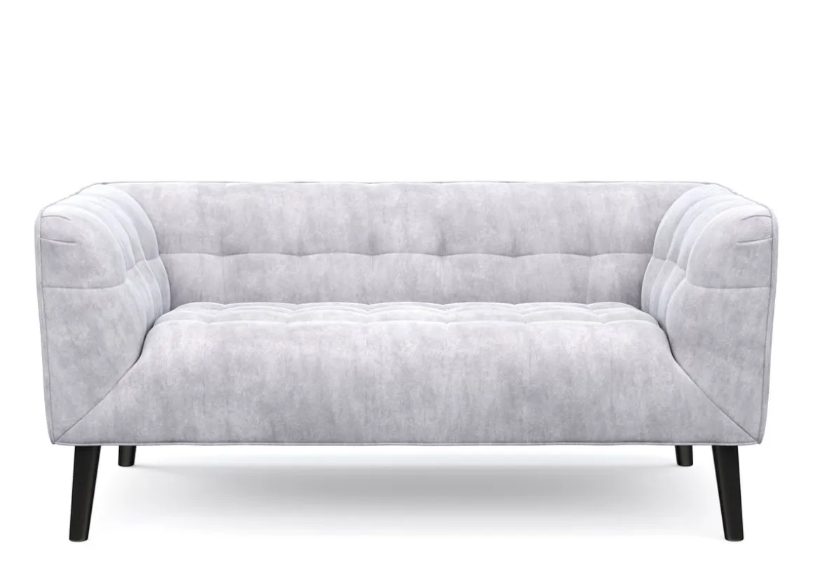 Sofa Set Samt MERLIN grau