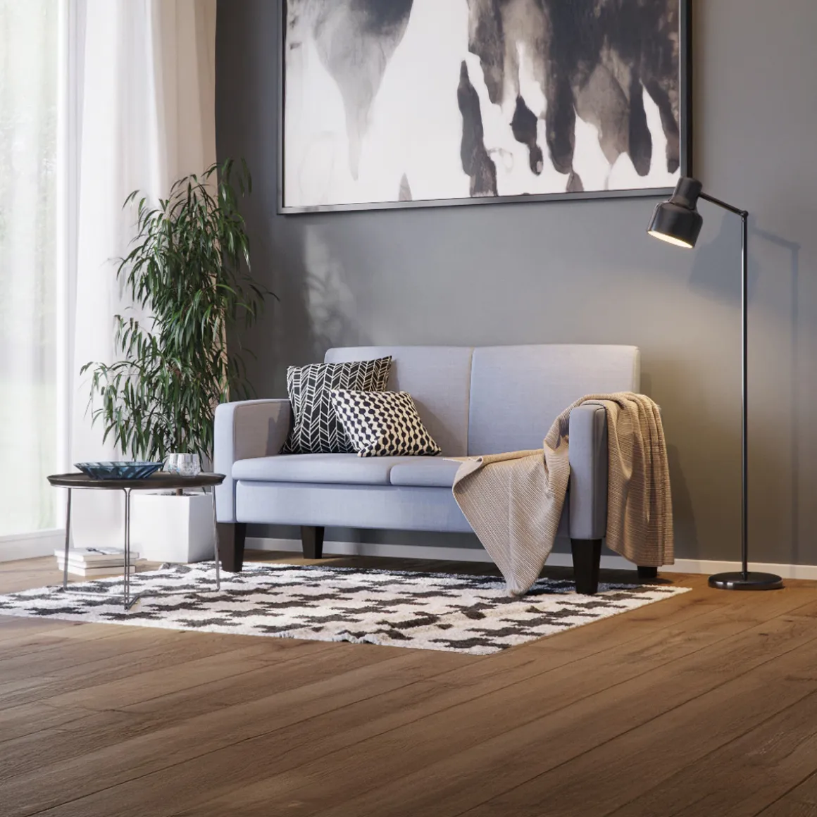 Sofa SVEN 2-Sitzer blau