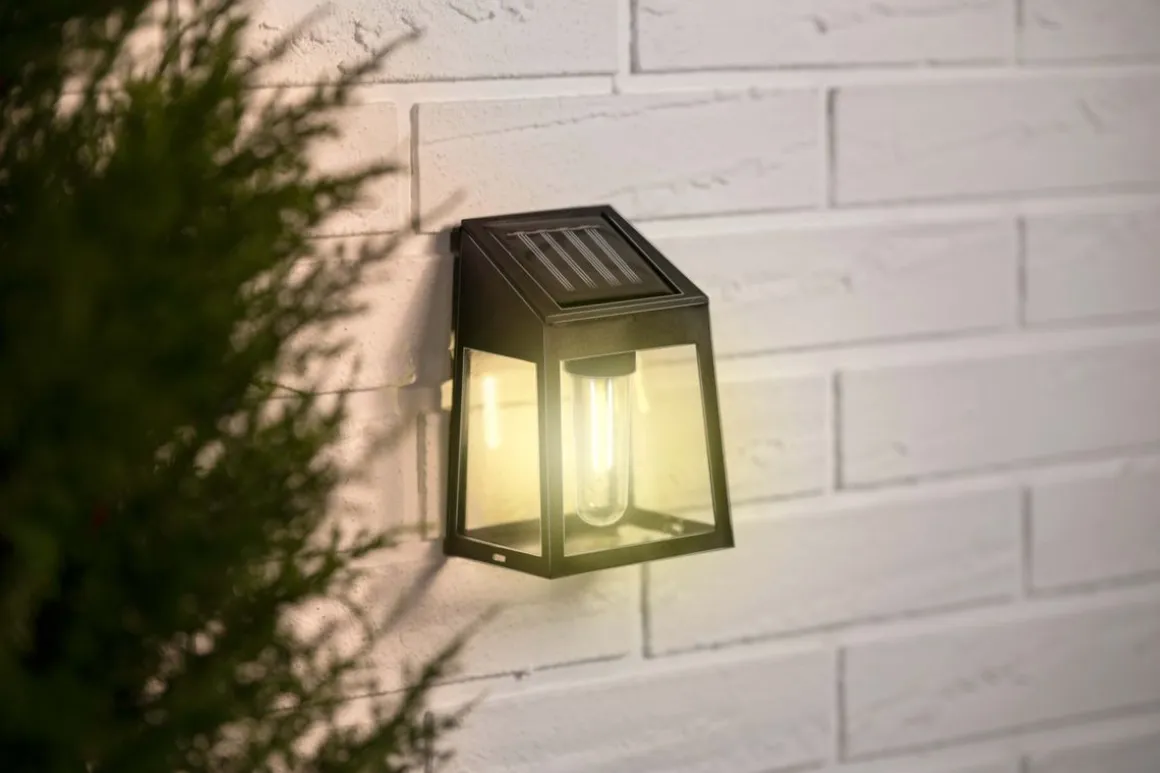 Solarlampe Wandleuchte warmweiss