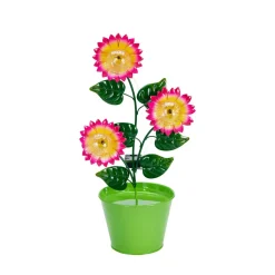 Solar Osterdeko Sonnenblume Metall 46 cm bunt