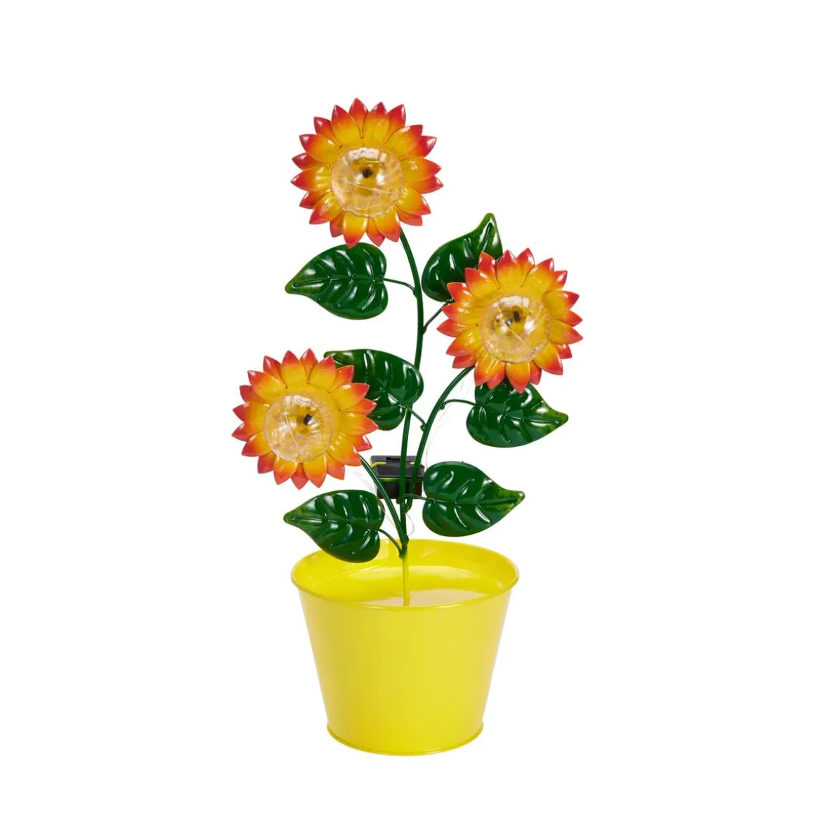 Solar Osterdeko Sonnenblume Metall 46 cm bunt