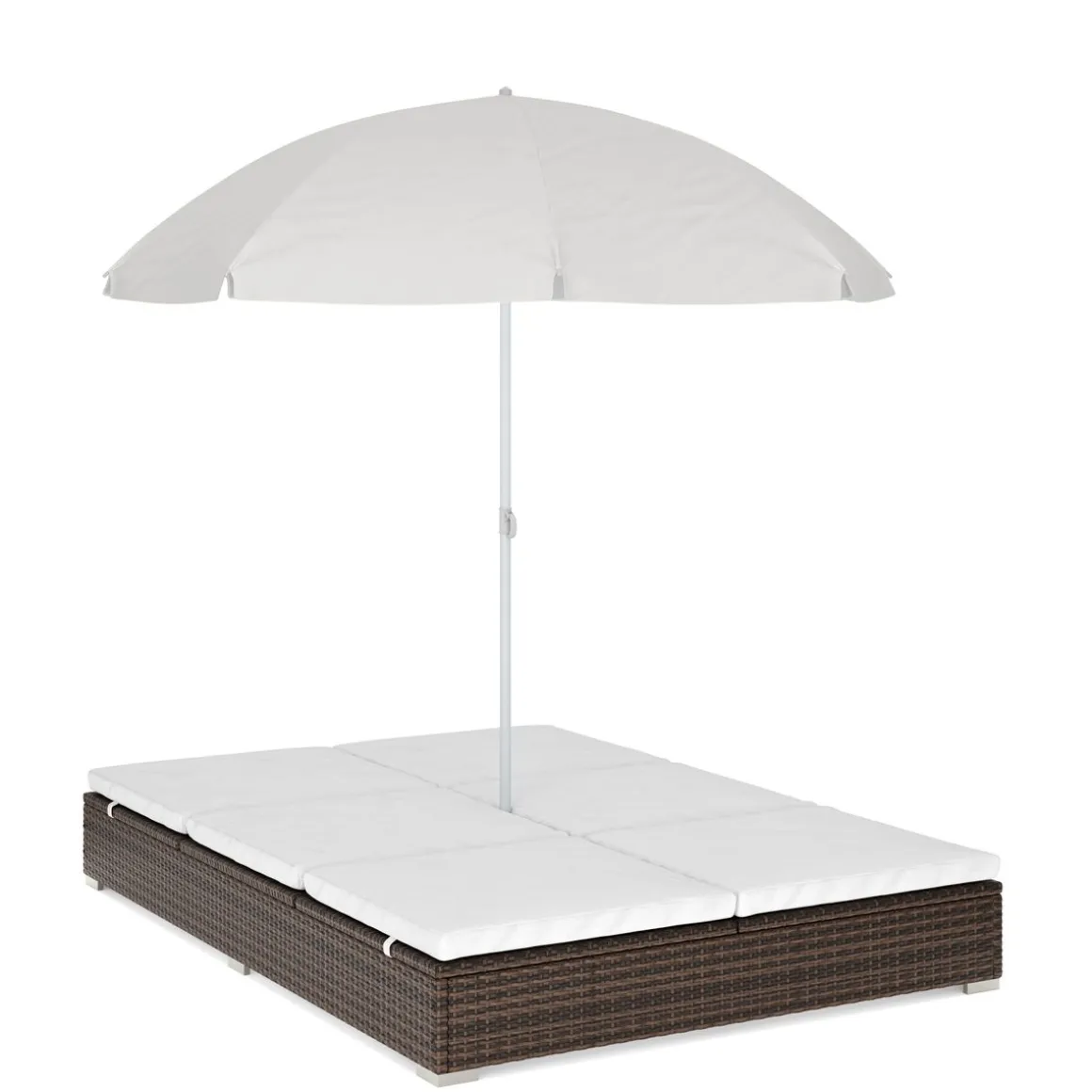 Sonnenbett Rattan JAMILIA braun