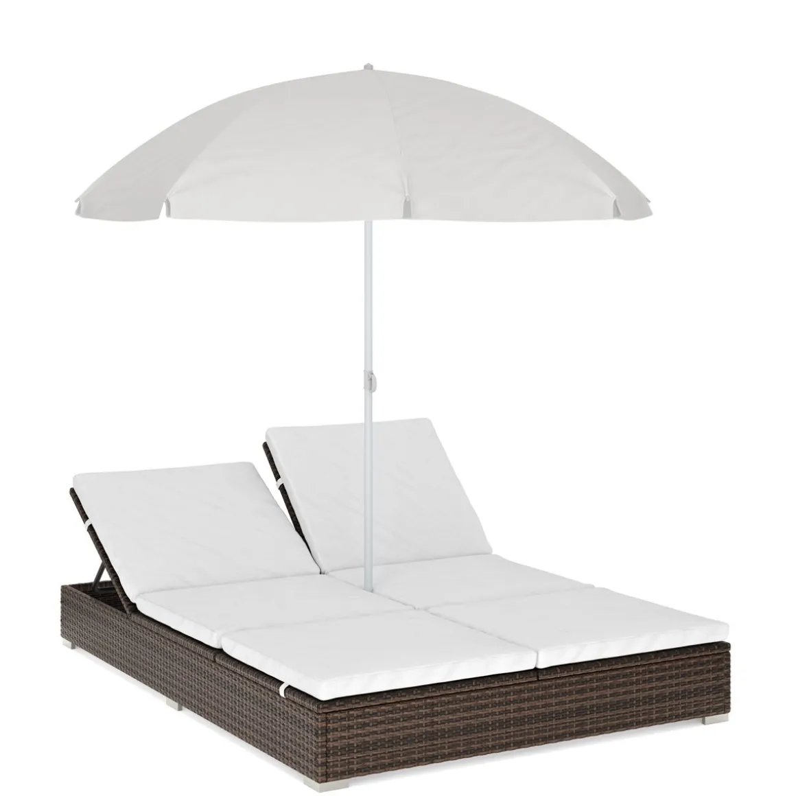 Sonnenbett Rattan JAMILIA braun