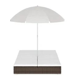 Sonnenbett Rattan JAMILIA braun